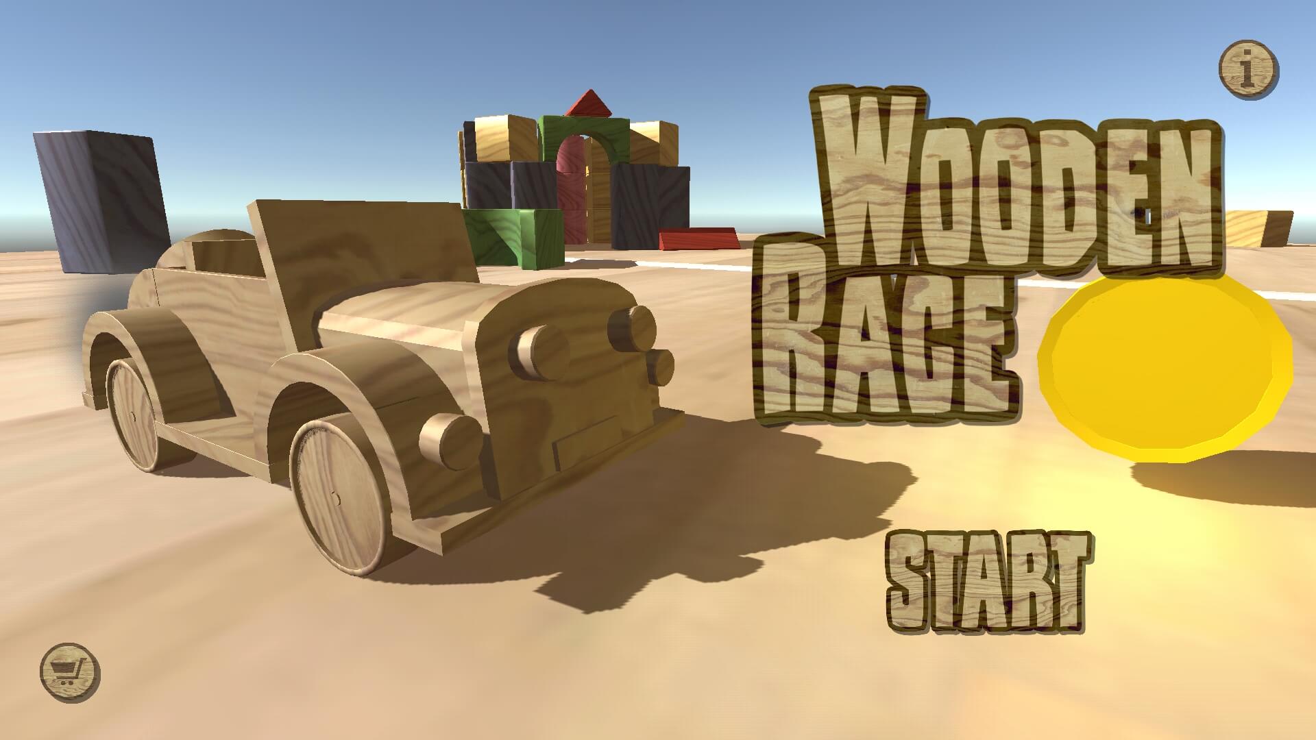  Wooden Race Start Menu Screen